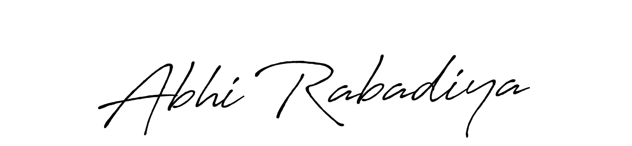 Create a beautiful signature design for name Abhi Rabadiya. With this signature (Antro_Vectra_Bolder) fonts, you can make a handwritten signature for free. Abhi Rabadiya signature style 7 images and pictures png