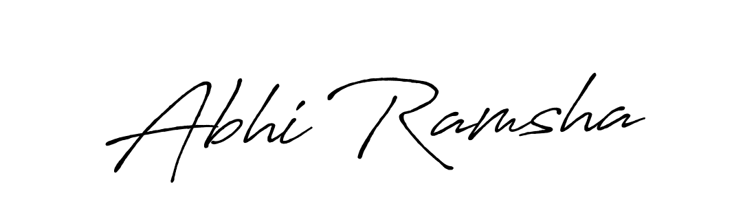 Abhi Ramsha stylish signature style. Best Handwritten Sign (Antro_Vectra_Bolder) for my name. Handwritten Signature Collection Ideas for my name Abhi Ramsha. Abhi Ramsha signature style 7 images and pictures png