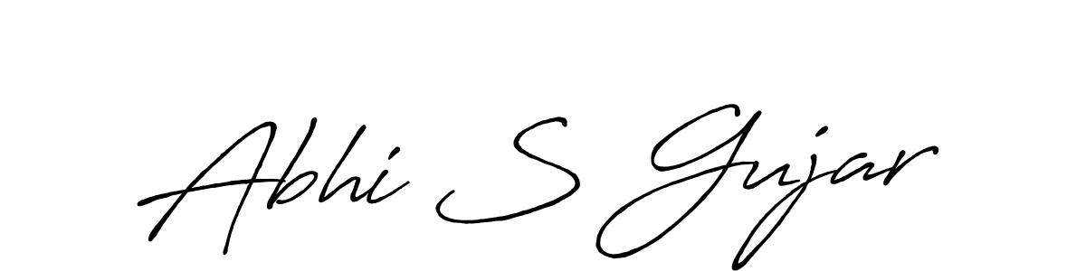 Create a beautiful signature design for name Abhi S Gujar. With this signature (Antro_Vectra_Bolder) fonts, you can make a handwritten signature for free. Abhi S Gujar signature style 7 images and pictures png