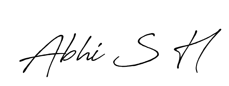 The best way (Antro_Vectra_Bolder) to make a short signature is to pick only two or three words in your name. The name Abhi S H include a total of six letters. For converting this name. Abhi S H signature style 7 images and pictures png