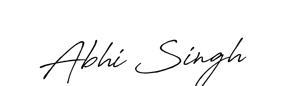 The best way (Antro_Vectra_Bolder) to make a short signature is to pick only two or three words in your name. The name Abhi Singh include a total of six letters. For converting this name. Abhi Singh signature style 7 images and pictures png