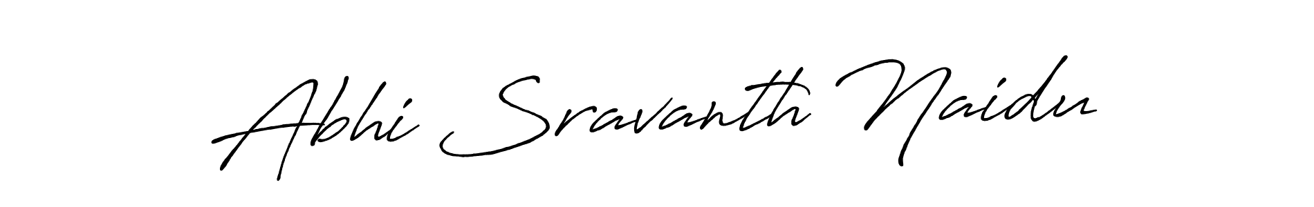 How to make Abhi Sravanth Naidu signature? Antro_Vectra_Bolder is a professional autograph style. Create handwritten signature for Abhi Sravanth Naidu name. Abhi Sravanth Naidu signature style 7 images and pictures png