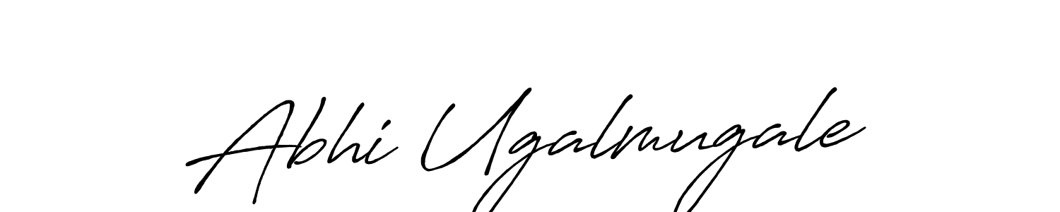 Create a beautiful signature design for name Abhi Ugalmugale. With this signature (Antro_Vectra_Bolder) fonts, you can make a handwritten signature for free. Abhi Ugalmugale signature style 7 images and pictures png