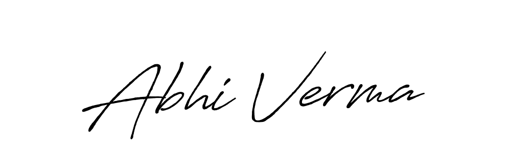 Also we have Abhi Verma name is the best signature style. Create professional handwritten signature collection using Antro_Vectra_Bolder autograph style. Abhi Verma signature style 7 images and pictures png