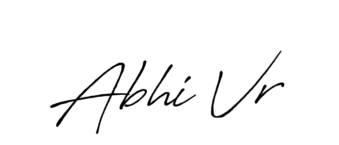 Design your own signature with our free online signature maker. With this signature software, you can create a handwritten (Antro_Vectra_Bolder) signature for name Abhi Vr. Abhi Vr signature style 7 images and pictures png