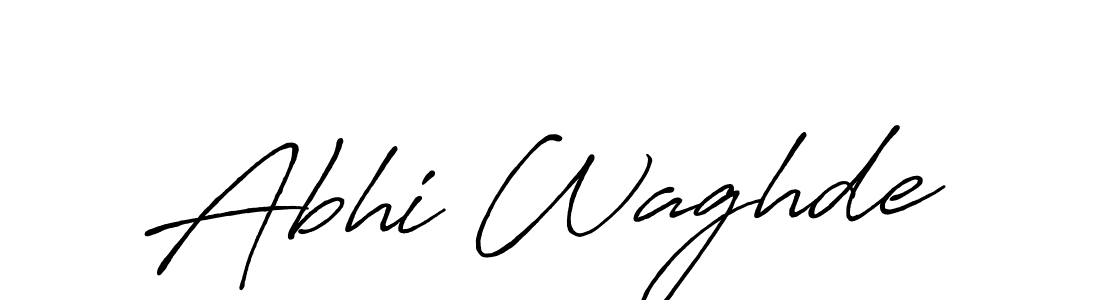 Use a signature maker to create a handwritten signature online. With this signature software, you can design (Antro_Vectra_Bolder) your own signature for name Abhi Waghde. Abhi Waghde signature style 7 images and pictures png