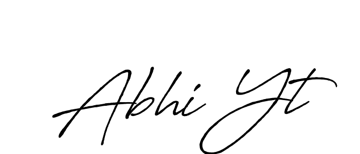 Make a beautiful signature design for name Abhi Yt. Use this online signature maker to create a handwritten signature for free. Abhi Yt signature style 7 images and pictures png
