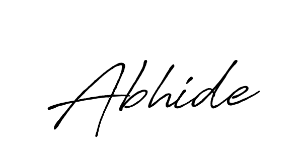Abhide stylish signature style. Best Handwritten Sign (Antro_Vectra_Bolder) for my name. Handwritten Signature Collection Ideas for my name Abhide. Abhide signature style 7 images and pictures png