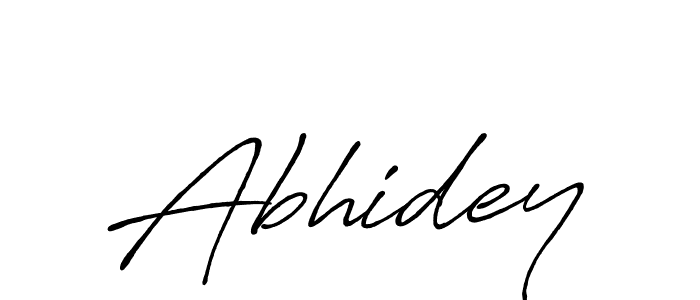 Make a beautiful signature design for name Abhidey. With this signature (Antro_Vectra_Bolder) style, you can create a handwritten signature for free. Abhidey signature style 7 images and pictures png