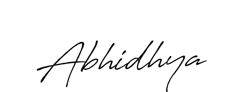 Use a signature maker to create a handwritten signature online. With this signature software, you can design (Antro_Vectra_Bolder) your own signature for name Abhidhya. Abhidhya signature style 7 images and pictures png