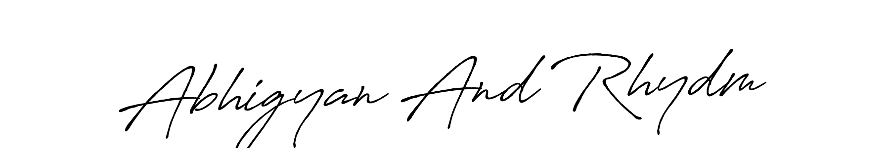 This is the best signature style for the Abhigyan And Rhydm name. Also you like these signature font (Antro_Vectra_Bolder). Mix name signature. Abhigyan And Rhydm signature style 7 images and pictures png