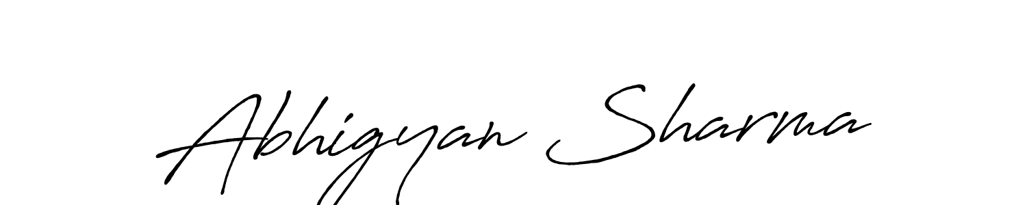 Antro_Vectra_Bolder is a professional signature style that is perfect for those who want to add a touch of class to their signature. It is also a great choice for those who want to make their signature more unique. Get Abhigyan Sharma name to fancy signature for free. Abhigyan Sharma signature style 7 images and pictures png