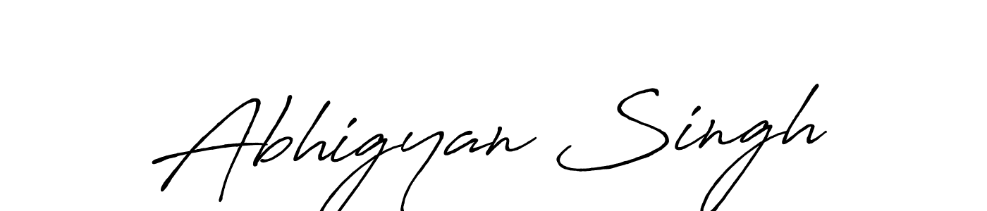 Design your own signature with our free online signature maker. With this signature software, you can create a handwritten (Antro_Vectra_Bolder) signature for name Abhigyan Singh. Abhigyan Singh signature style 7 images and pictures png