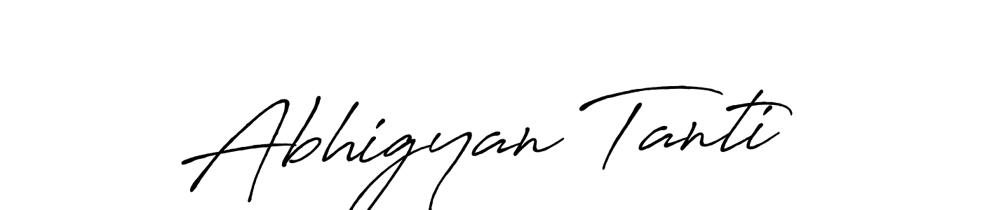 Make a beautiful signature design for name Abhigyan Tanti. With this signature (Antro_Vectra_Bolder) style, you can create a handwritten signature for free. Abhigyan Tanti signature style 7 images and pictures png