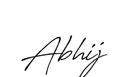Design your own signature with our free online signature maker. With this signature software, you can create a handwritten (Antro_Vectra_Bolder) signature for name Abhij. Abhij signature style 7 images and pictures png