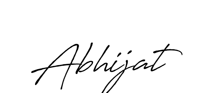 How to make Abhijat name signature. Use Antro_Vectra_Bolder style for creating short signs online. This is the latest handwritten sign. Abhijat signature style 7 images and pictures png