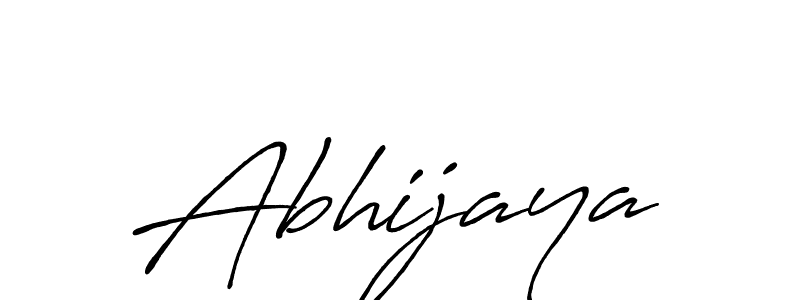 Make a beautiful signature design for name Abhijaya. With this signature (Antro_Vectra_Bolder) style, you can create a handwritten signature for free. Abhijaya signature style 7 images and pictures png