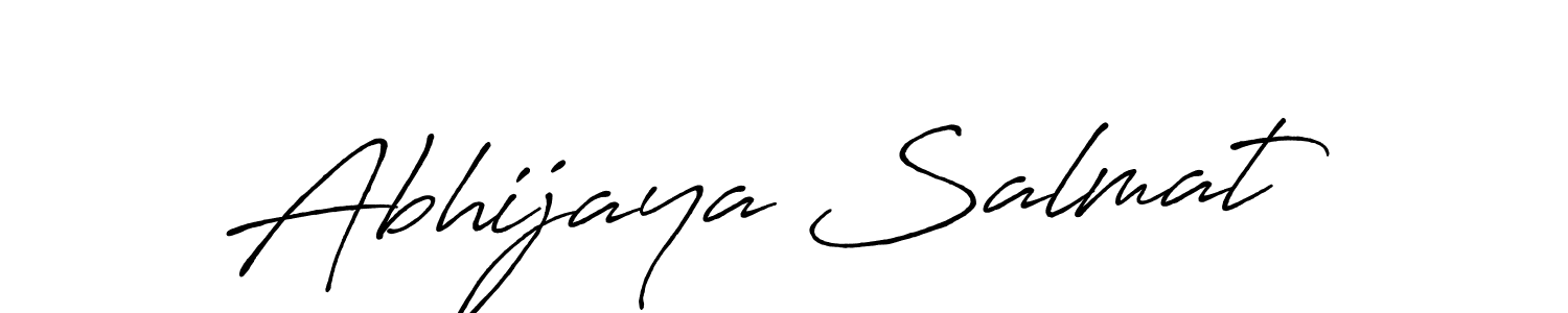 You can use this online signature creator to create a handwritten signature for the name Abhijaya Salmat. This is the best online autograph maker. Abhijaya Salmat signature style 7 images and pictures png