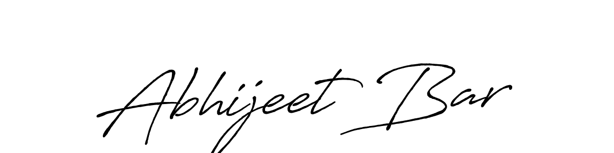 How to make Abhijeet Bar name signature. Use Antro_Vectra_Bolder style for creating short signs online. This is the latest handwritten sign. Abhijeet Bar signature style 7 images and pictures png