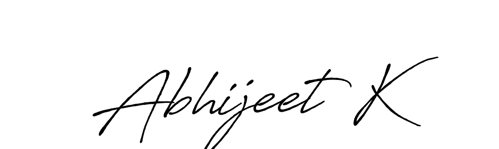 How to make Abhijeet K signature? Antro_Vectra_Bolder is a professional autograph style. Create handwritten signature for Abhijeet K name. Abhijeet K signature style 7 images and pictures png