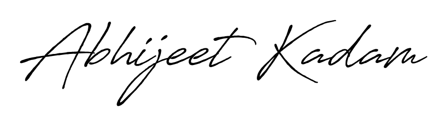 Style your name Abhijeet Kadam with confidence using Antro_Vectra_Bolder signature design. Simple, elegant, and ready for immediate document use. Abhijeet Kadam signature style 7 images and pictures png