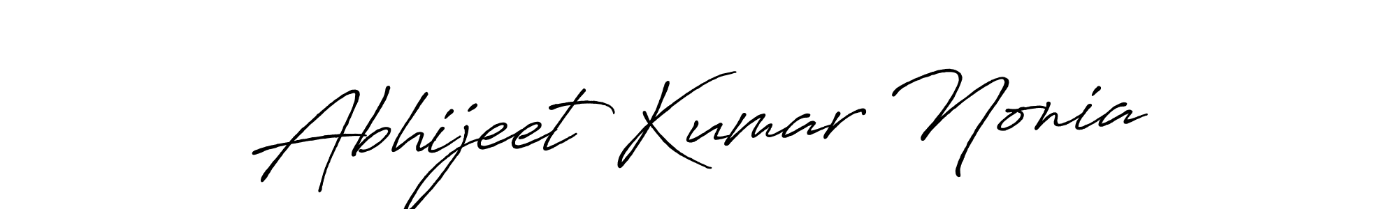 How to make Abhijeet Kumar Nonia name signature. Use Antro_Vectra_Bolder style for creating short signs online. This is the latest handwritten sign. Abhijeet Kumar Nonia signature style 7 images and pictures png