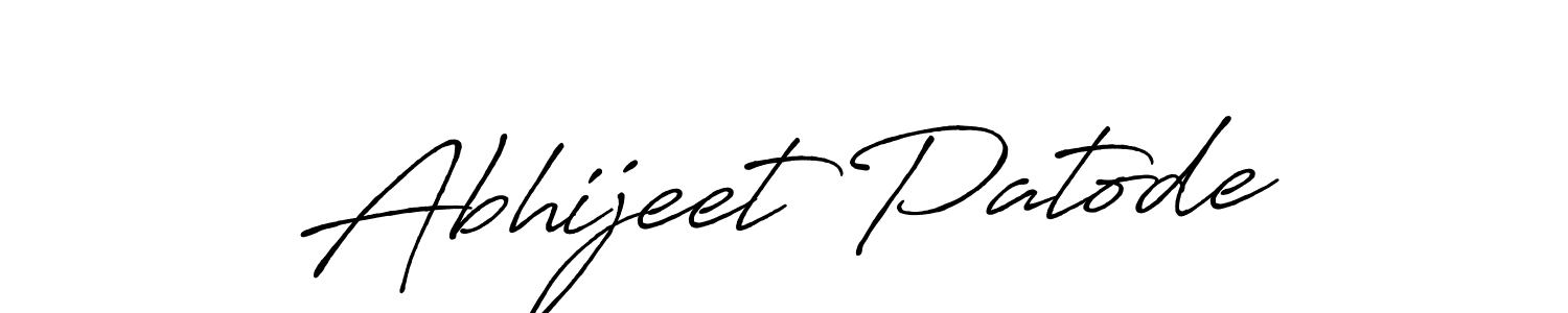 Design your own signature with our free online signature maker. With this signature software, you can create a handwritten (Antro_Vectra_Bolder) signature for name Abhijeet Patode. Abhijeet Patode signature style 7 images and pictures png