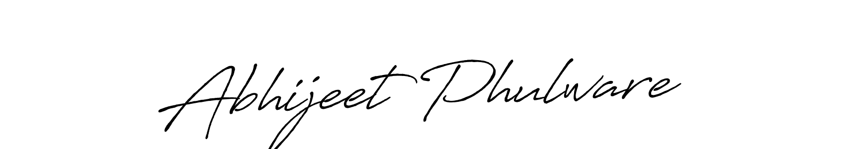 How to make Abhijeet Phulware name signature. Use Antro_Vectra_Bolder style for creating short signs online. This is the latest handwritten sign. Abhijeet Phulware signature style 7 images and pictures png