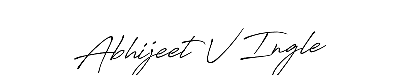 How to make Abhijeet V Ingle signature? Antro_Vectra_Bolder is a professional autograph style. Create handwritten signature for Abhijeet V Ingle name. Abhijeet V Ingle signature style 7 images and pictures png