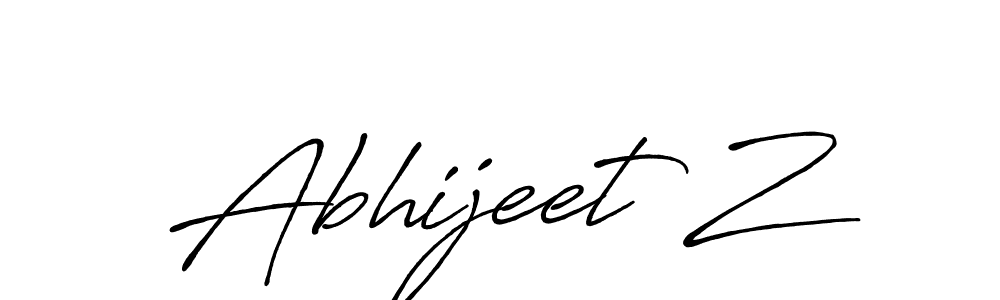 Make a beautiful signature design for name Abhijeet Z. With this signature (Antro_Vectra_Bolder) style, you can create a handwritten signature for free. Abhijeet Z signature style 7 images and pictures png