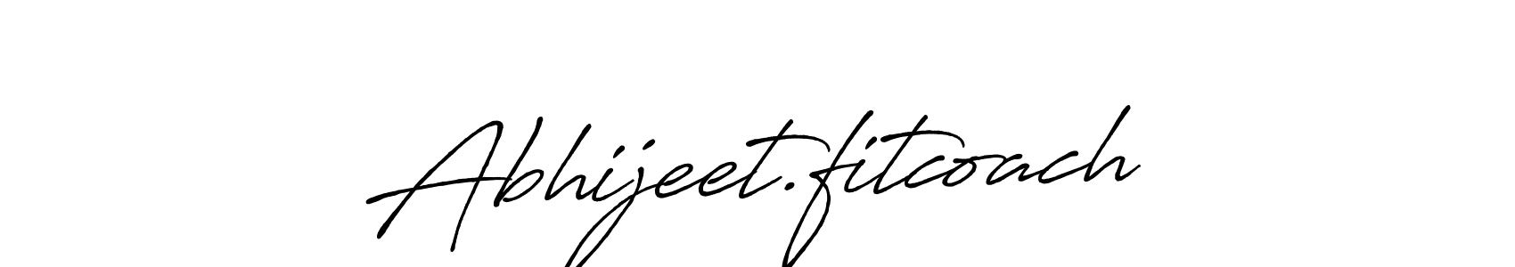 Make a beautiful signature design for name Abhijeet.fitcoach. With this signature (Antro_Vectra_Bolder) style, you can create a handwritten signature for free. Abhijeet.fitcoach signature style 7 images and pictures png