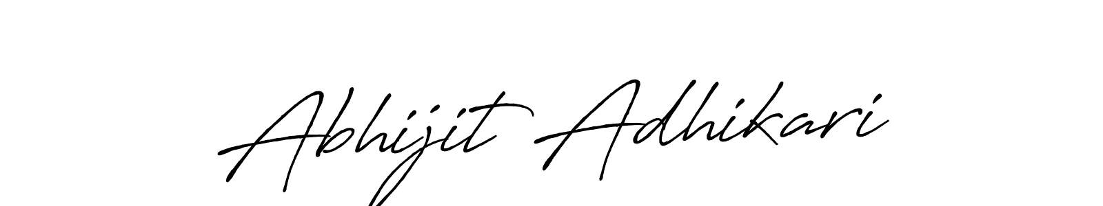 Make a beautiful signature design for name Abhijit Adhikari. With this signature (Antro_Vectra_Bolder) style, you can create a handwritten signature for free. Abhijit Adhikari signature style 7 images and pictures png