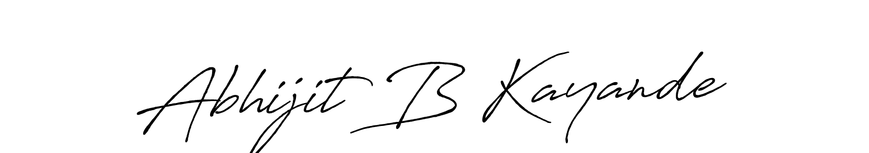 How to make Abhijit B Kayande name signature. Use Antro_Vectra_Bolder style for creating short signs online. This is the latest handwritten sign. Abhijit B Kayande signature style 7 images and pictures png