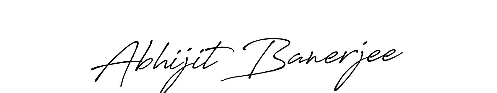 Create a beautiful signature design for name Abhijit Banerjee. With this signature (Antro_Vectra_Bolder) fonts, you can make a handwritten signature for free. Abhijit Banerjee signature style 7 images and pictures png