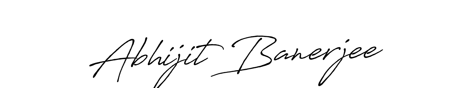 Create a beautiful signature design for name Abhijit Banerjee. With this signature (Antro_Vectra_Bolder) fonts, you can make a handwritten signature for free. Abhijit Banerjee signature style 7 images and pictures png