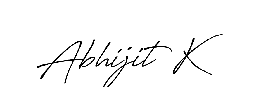 Use a signature maker to create a handwritten signature online. With this signature software, you can design (Antro_Vectra_Bolder) your own signature for name Abhijit K. Abhijit K signature style 7 images and pictures png