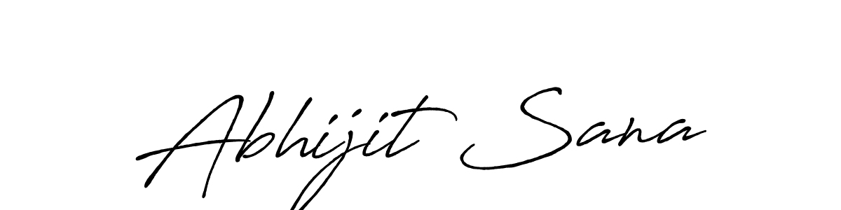 The best way (Antro_Vectra_Bolder) to make a short signature is to pick only two or three words in your name. The name Abhijit Sana include a total of six letters. For converting this name. Abhijit Sana signature style 7 images and pictures png