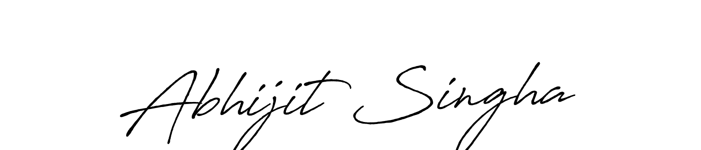 Make a beautiful signature design for name Abhijit Singha. With this signature (Antro_Vectra_Bolder) style, you can create a handwritten signature for free. Abhijit Singha signature style 7 images and pictures png