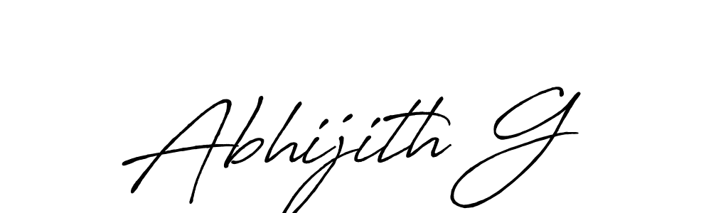 Create a beautiful signature design for name Abhijith G. With this signature (Antro_Vectra_Bolder) fonts, you can make a handwritten signature for free. Abhijith G signature style 7 images and pictures png