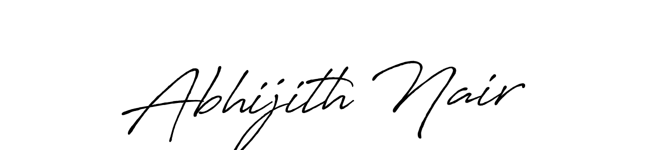 How to make Abhijith Nair signature? Antro_Vectra_Bolder is a professional autograph style. Create handwritten signature for Abhijith Nair name. Abhijith Nair signature style 7 images and pictures png