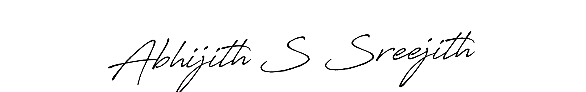 Abhijith S Sreejith stylish signature style. Best Handwritten Sign (Antro_Vectra_Bolder) for my name. Handwritten Signature Collection Ideas for my name Abhijith S Sreejith. Abhijith S Sreejith signature style 7 images and pictures png