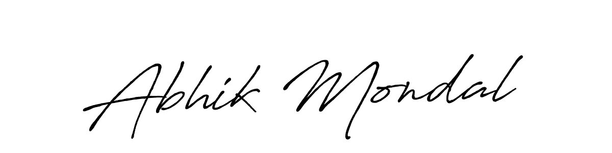 Make a short Abhik Mondal signature style. Manage your documents anywhere anytime using Antro_Vectra_Bolder. Create and add eSignatures, submit forms, share and send files easily. Abhik Mondal signature style 7 images and pictures png