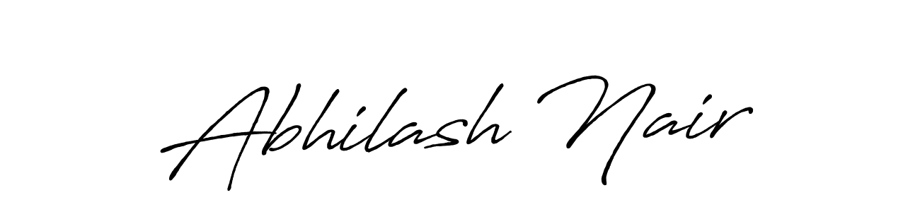 Make a beautiful signature design for name Abhilash Nair. With this signature (Antro_Vectra_Bolder) style, you can create a handwritten signature for free. Abhilash Nair signature style 7 images and pictures png