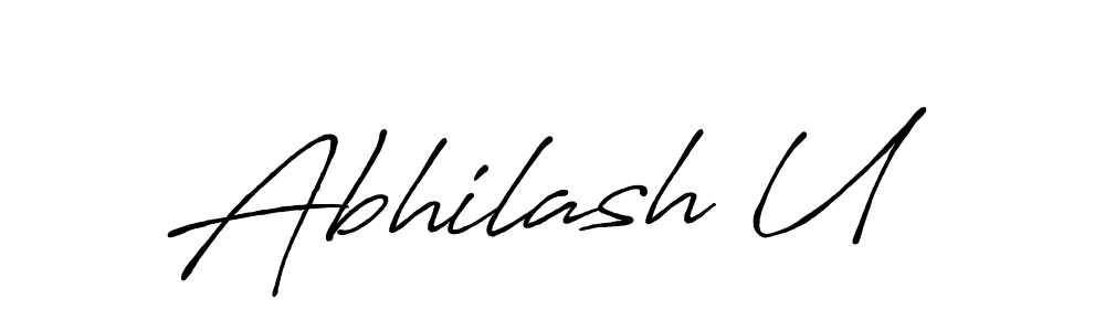 Make a beautiful signature design for name Abhilash U. Use this online signature maker to create a handwritten signature for free. Abhilash U signature style 7 images and pictures png