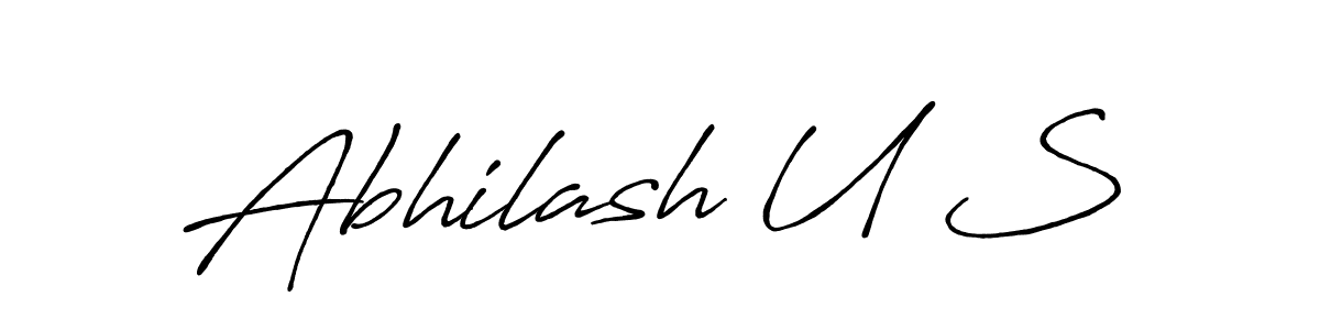 How to make Abhilash U S signature? Antro_Vectra_Bolder is a professional autograph style. Create handwritten signature for Abhilash U S name. Abhilash U S signature style 7 images and pictures png
