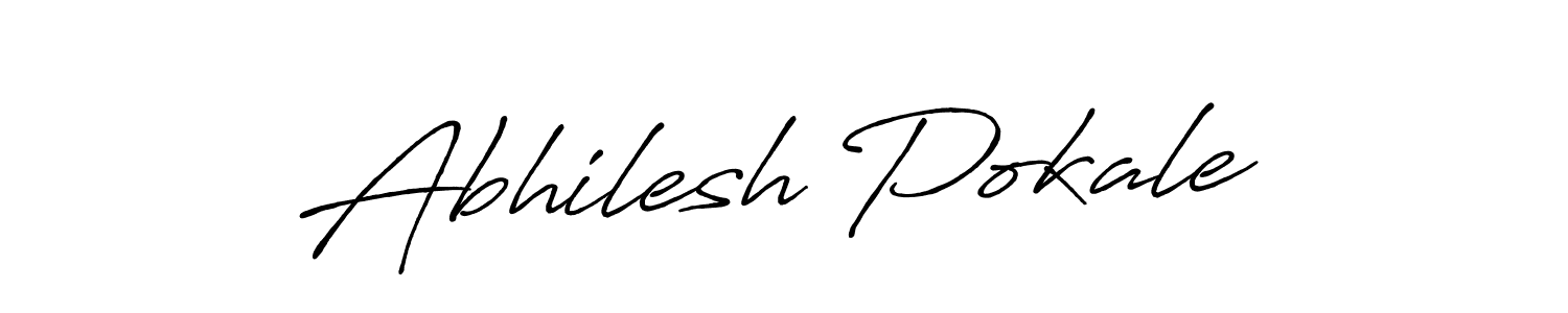 The best way (Antro_Vectra_Bolder) to make a short signature is to pick only two or three words in your name. The name Abhilesh Pokale include a total of six letters. For converting this name. Abhilesh Pokale signature style 7 images and pictures png