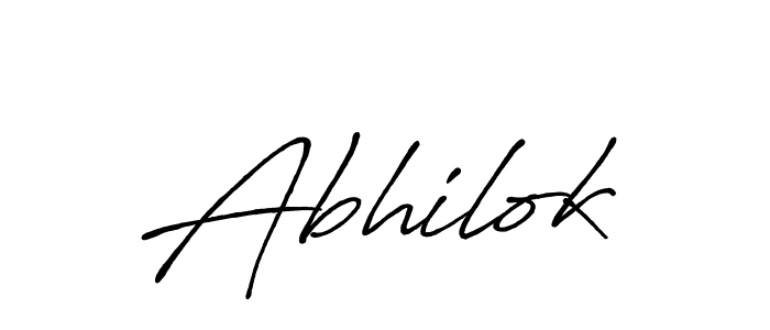 Use a signature maker to create a handwritten signature online. With this signature software, you can design (Antro_Vectra_Bolder) your own signature for name Abhilok. Abhilok signature style 7 images and pictures png