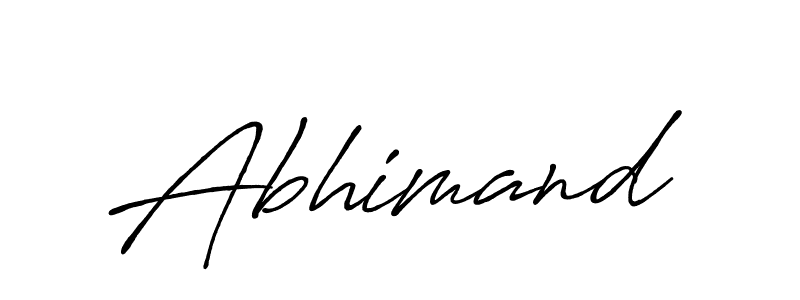 How to make Abhimand name signature. Use Antro_Vectra_Bolder style for creating short signs online. This is the latest handwritten sign. Abhimand signature style 7 images and pictures png