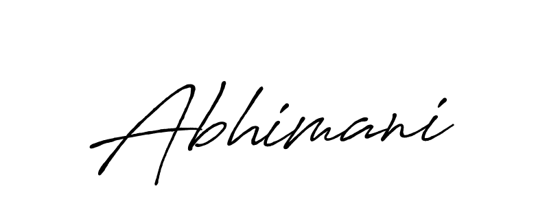 How to make Abhimani name signature. Use Antro_Vectra_Bolder style for creating short signs online. This is the latest handwritten sign. Abhimani signature style 7 images and pictures png