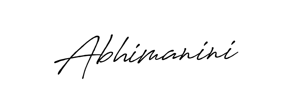 Design your own signature with our free online signature maker. With this signature software, you can create a handwritten (Antro_Vectra_Bolder) signature for name Abhimanini. Abhimanini signature style 7 images and pictures png